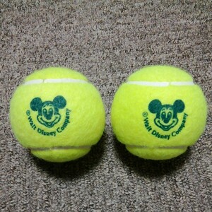 ★【中古品】BRIDGESTONE(ブリヂストン)　テニスボール　2個セット　ミッキーマウス(Walt Disney)