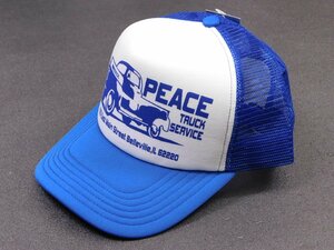 アメリカン《 ピースキャップ / PUP-18》　PEACE CAP　メッシュ　アメカジ　ブルー　青