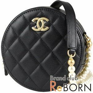 【Web限定 特別価格】【未使用品】シャネル/CHANEL 　パール マトラッセ チェーンショルダーバッグ　ラムスキン　ブラック　AP2191