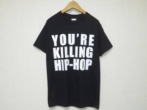 ■ALSTYLE アルスタイル■YOU'RE KILLING HIP-HOP プリント Tシャツ■メンズ S ブラック 黒■ヒップホップ ダンス ラップ RAP TEE