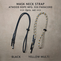 2pcs./set BLACK YELLOW MULTI MASK NECK STRAP/ 2個セット マスクストラップ　ブラック・イエローマルチ_画像1