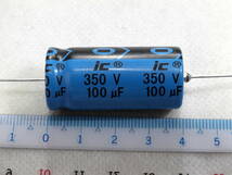 即決 CDE (Illinois Capacitor) 100uF 350V 85℃ TTA 2本 アキシャルリード 電解コンデンサー_画像4