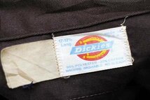 SALE★80s USA製 Dickiesディッキーズ 無地 ワークシャツ 焦げ茶 17-17.5 L★オールド ビンテージ カスタム オーバーサイズ ビッグサイズ_画像4