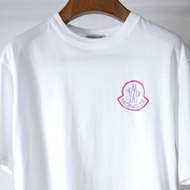 1円〜 【美品】 モンクレール MONCLER 3-DF009 国内正規 コットン 半袖 Tシャツ メンズ ホワイト S_画像2