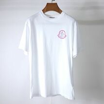 1円〜 【美品】 モンクレール MONCLER 3-DF009 国内正規 コットン 半袖 Tシャツ メンズ ホワイト S_画像1