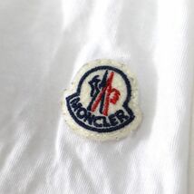 1円〜 モンクレール MONCLER 3-YF069 国内正規 コットン ビッグロゴ　腕ロゴ　Tシャツ メンズ ホワイト S_画像3