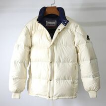 1円〜 モンクレール MONCLER 3-ZF030 コットン　腕ロゴ ダウンジャケット メンズ ホワイト_画像1