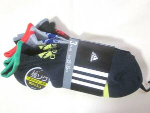  new goods unused 3 pairs set adidas Adidas 23-25cm socks sneaker socks strongly . robust . mesh man girl 24 centimeter together 6152