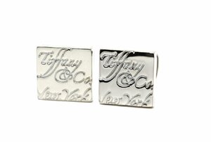  Tiffany cuffs cuffs button cuffs links writing brush chronicle body square silver 925 2008 box storage bag 