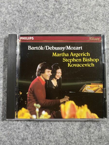 新品に近い バルトーク モーツァルト ドビュッシー アルゲリッチ ビショップ CD クラシック ピアノ Martha Argerich Stephen Bishop