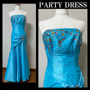 [ new goods unused ] long dress party dress musical performance .ma-me-do Eve person g dress blue FL8392be4 M