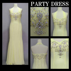 [ new goods unused ] long dress party dress musical performance .ma-me-do Eve person g dress yellow FL0911321yw11 number 