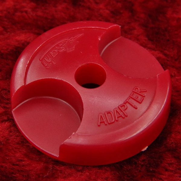 Asahi/アサヒ EPアダプター/ドーナツ盤アダプター レッド(赤) 中古品 送料込み　23F07007