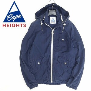 ◆Cape HEIGHTS ケープハイツ コットン ジップ フーデッド ジャケット 紺 ネイビー XS