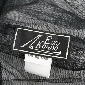 美品◆EIKO KONDO エイココンドウ オーガンジー×チュール シアー ティアード フレア スカート 黒 ブラック Fの画像5