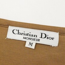 ヴィンテージ◆Christian Dior クリスチャンディオール ロゴ刺繍 コットン Tシャツ ブラウン M_画像6