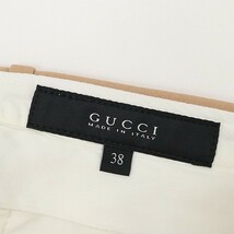 国内正規品◆GUCCI グッチ コットン テーパード パンツ ピンクベージュ 38_画像6