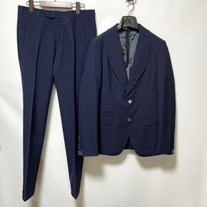  new goods THE GIGI Zazie jiKLIMTk rim to wool setup suit regular price 184,800 jpy 46(M) tailored jacket slacks pants men's navy blue 