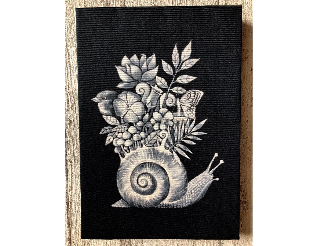 Star Moon Cat★Art Snail Painting SM Reproducción Panel de madera 22, 7 cm x 15, 8 cm Espesor 2 cm 001, obra de arte, cuadro, acrílico, gouache
