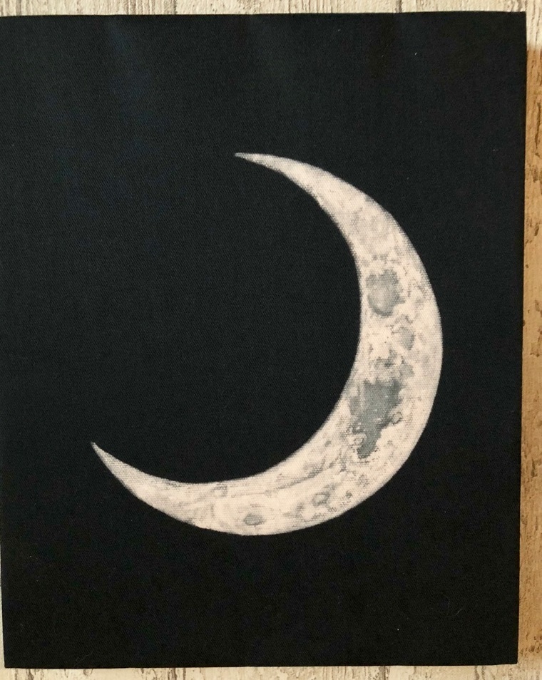 Starry Cat Art Crescent Moon Painting F3 Reproduction Wood Panel 27.3cm x 22cm Thickness 2cm 007, Artwork, Painting, acrylic, Gash