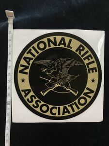 ガンケース　自動車　バイク　等に！　耐水性　高耐久　NRA 全米ライフル協会　ステッカー　黒