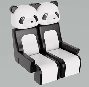  Full color Panda seat ( N gauge for )