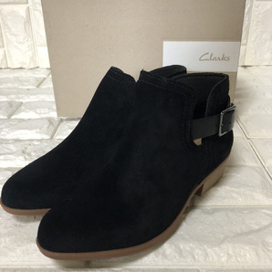 クラークス　レディース　Addiy　Carisa Black　32944　本革 アンクル レザー ショートブーツ　/（ＵＳ）5.5