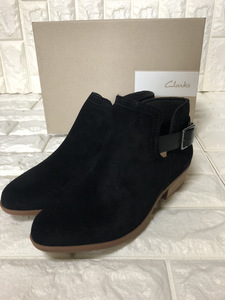 クラークス　レディース　Addiy　Carisa Black　32944　本革 アンクル レザー ショートブーツ　/（ＵＳ）5.5