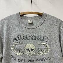 sizeM 日本製 東洋 AIR BORN スカル レプリカ ビンテージ Tシャツ バズリクソンズ_画像1