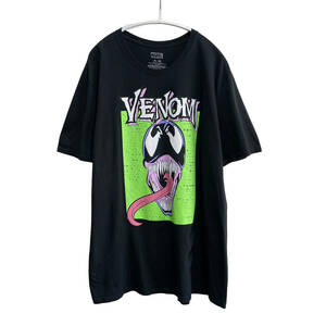 USA 古着 半袖 Tシャツ MARVEL マーベル ヴェノム Venom アメコミ ブラック メンズXL オーバーサイズ BA1936