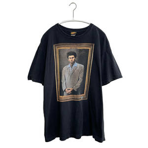 USA 古着 00S Seinfeld The Kramer フォト フレーム TV ドラマ Tシャツ メンズ L ブラック BA1938