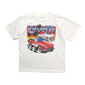 80S ヴィンテージ シボレー 初代 コルベット コルベットスティングレイ アメ車 旧車 Tシャツ シングルステッチ Chevrolet 古着 BA2021