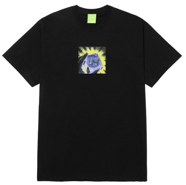 HUF*ハフ*US:XXL[PRESENCE]ブラック/ロゴプリント半袖Tシャツ