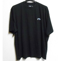 アバクロ*Abercrombie&Fitch*US:XXL/ブラック/オーバーサイズアイコン刺繍半袖Tシャツ_画像4