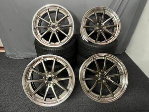 リム交換可能！ ご希望のインセットに変更可能！美品！ VERZ-WHEELS KCV02 21インチ 9.5J+36 5H-114.3　4本セット　クールレーシング　WN24