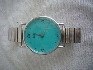 CITIZEN Q&Q 腕時計　文字盤グリーン　自動巻？　日本製部品・韓国で組立　中古品　当時物