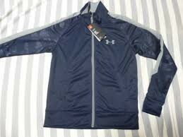 UNDER ARMOR アンダーアーマー ニット ノベルティ ジャケット 紺灰 M MTR2317 22-1113-2-13