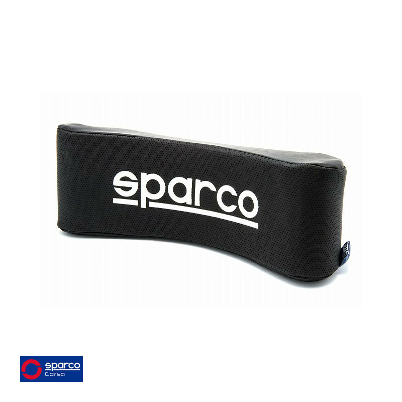 ネックピロー ブラック 1個 長時間運転 首のサポート 仮眠 高密度ポリウレタンフォーム 汎用タイプ スパルコ/sparco SPC4004