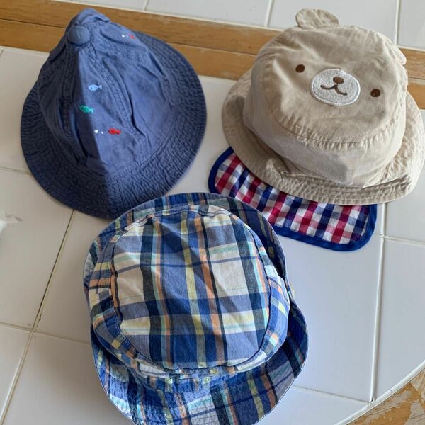 子供　帽子　布製　48〜51cm 