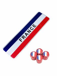E 赤フランス 国旗 エンブレム ステッカー エアーバルブキャップ シトロエン C 3 5 4 6 DS 7 クロスバック ピカソ ベルランゴ カクタス