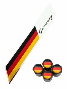 B 黒 ドイツ 国旗 バルブキャップ エンブレム ステッカー フェンダー メルセデスベンツ AMG S C E G V B Aクラス ゲレンデ