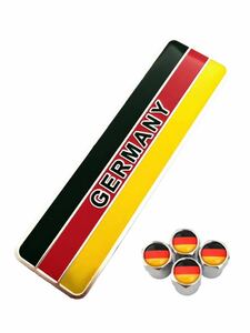 E ドイツ 国旗 バルブキャップ エンブレム ステッカー フェンダー MINI ミニ セブン クーパー S クラブマン クロスオーバー