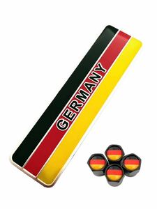 E 黒 ドイツ 国旗 バルブキャップ エンブレム ステッカー フェンダー BMW 3 5 1 7 4 2シリーズ X1 X5 Z4 M4 オペル