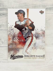 ☆ BBM2021 千葉ロッテマリーンズ ヒストリー1950-2021 インサートカード TEAM RECORDS TR3 有藤通世 ☆