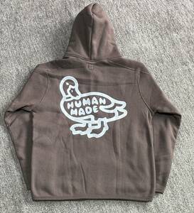 HUMAN MADE ヒューマンメイド20AW フリース・コレクション ダックプリント ジップアップ パーカー　Sサイズブラウン