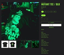 【新品】MUTANT STAND ミュータントスタンド【MUTANT TEE / BLK】Mutant Ape Yacht Club グラフィック TシャツLサイズブラック×グリーン_画像7
