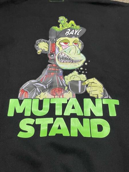 【新品】MUTANT STAND ミュータントスタンド【MUTANT HOODIE / BLK】Mutant Ape Yacht Club グラフィック パーカーLサイズ
