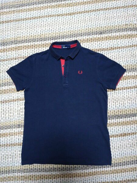 フレッドペリー　Fred Perry　半袖ポロシャツ　ネイビー　S