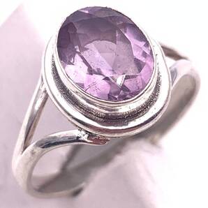 天然石アメジスト silver925リング☆14号 , 17.5号