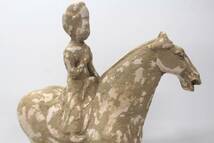 希少 数寄者放出品 宋時代 騎馬 中国美術 発掘品 古美術 中国古玩 兵馬俑 騎兵俑 副葬品_画像6